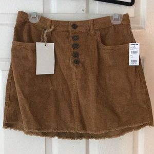 Corduroy mini skirt